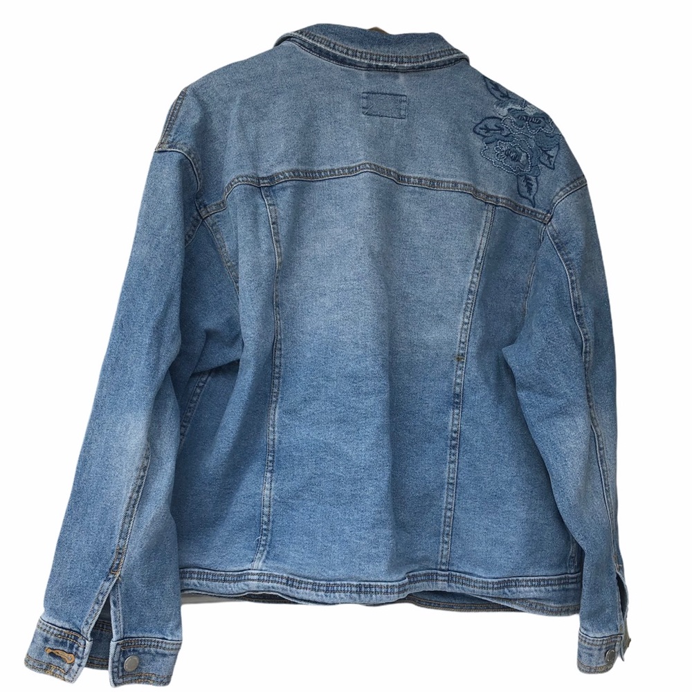 Universal Thread XL denim jacket floral embroidery - Picture 3 of 7